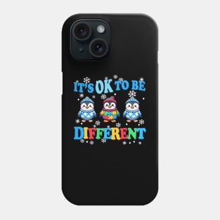 It's Ok To Be Different Autism Awareness Penguins Phone Case