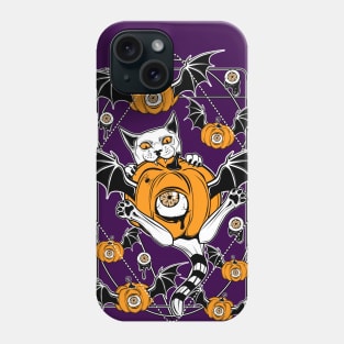 Vampurrr in the pumpkin patch Phone Case