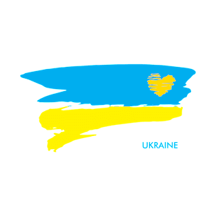 I love Ukraine, an anatomical heart in the colors of the flag. T-Shirt