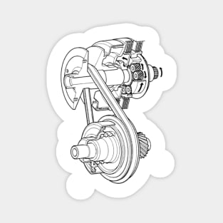 Continuously Variable Transmission CVT Blueprint Black Magnet