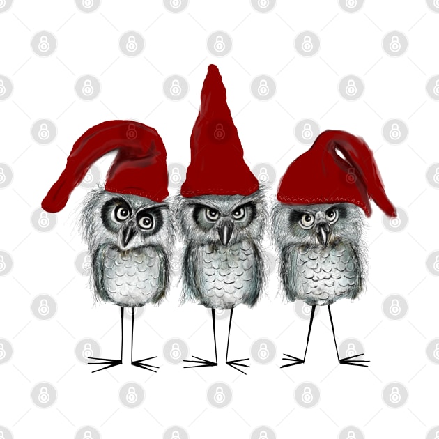 Christmas Owls by msmart