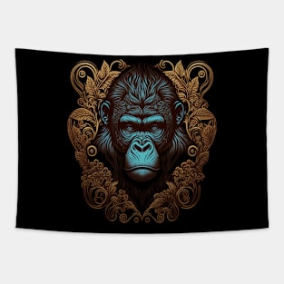 Gorilla decorated with Javanese ornaments Tapestry