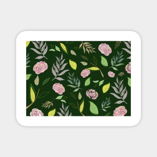 festive watercolor flowers 5 Magnet