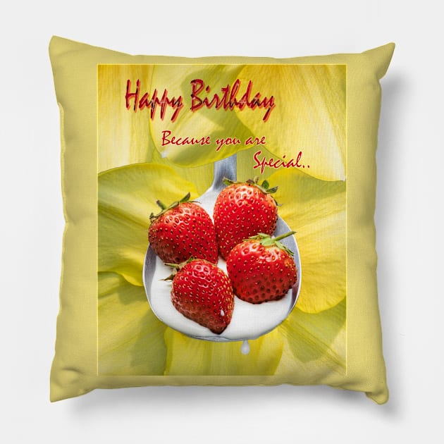 Happy Birthday Pillow by JonDelorme