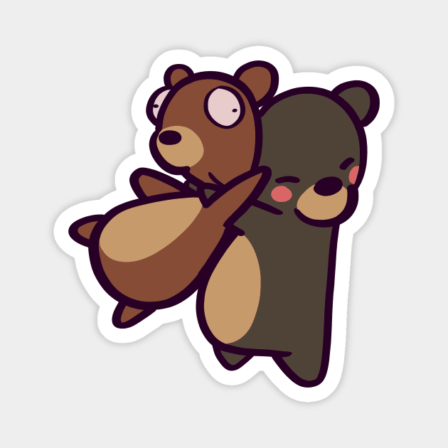 Big Cute Bear Hugs Magnet by ThumboArtBumbo