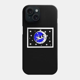 Funny Cow with Moon with Stars Phone Case