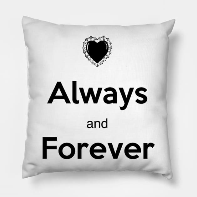 eternal love always and forever Pillow by ysmnlettering