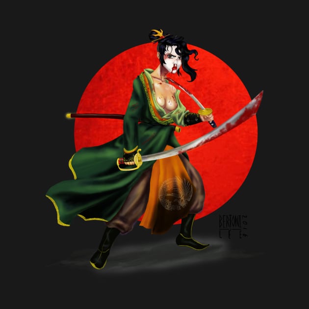 Samurai geisha by Bertoni_Lee