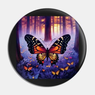 Beautiful Monarch Butterfly in a forest Pin