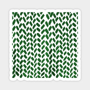 Cute watercolor knitting pattern - sap green Magnet