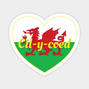 Cil-y-coed Cymru UK Baner Cymru Calon Magnet