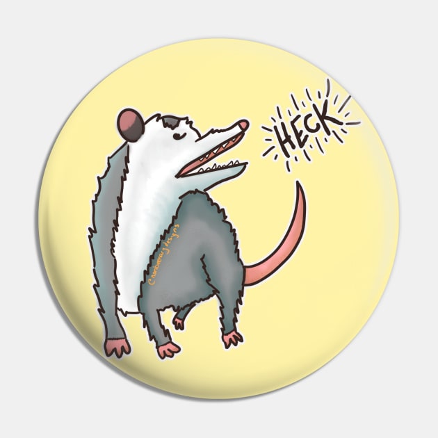 Opossum Says Heck! Pin by nonbeenarydesigns