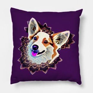 Corgi Fractal v1 Pillow