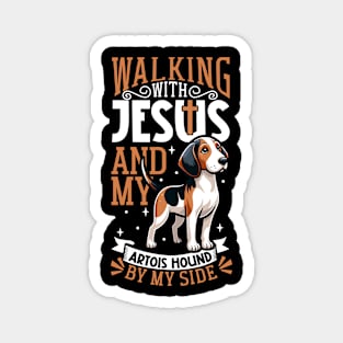 Jesus and dog - Artois Hound Magnet