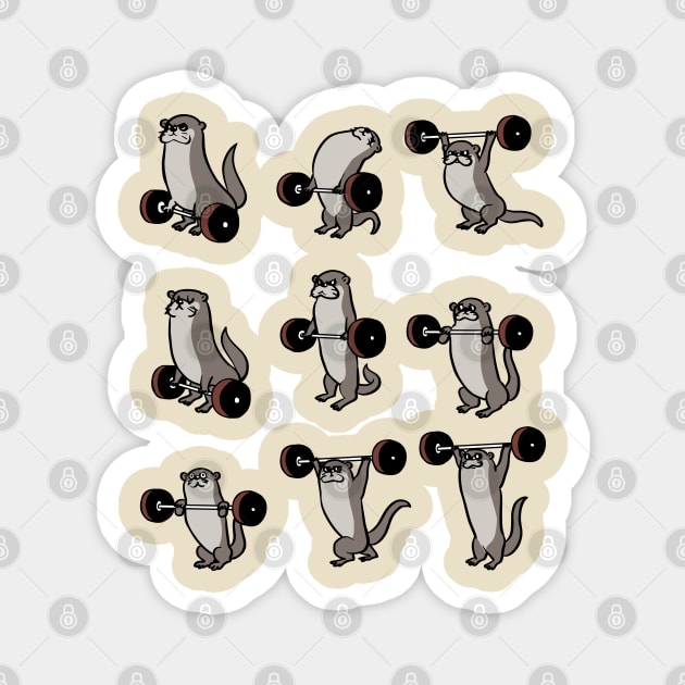 Olympic Lifting Otter Magnet by huebucket