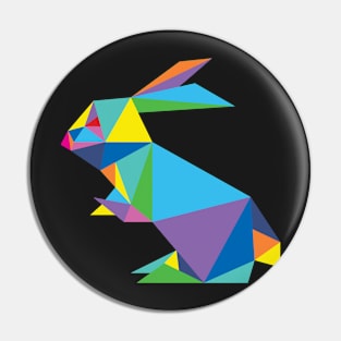 Geometric Rabbit Pin