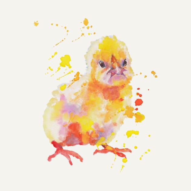 Yellow happy chick by AgniArt