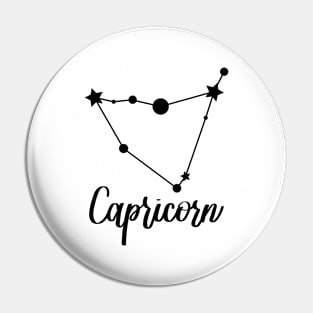 Capricorn Zodiac in Black Pin