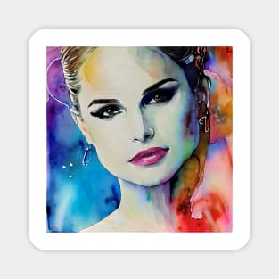 portrait of Natalie Portman Magnet