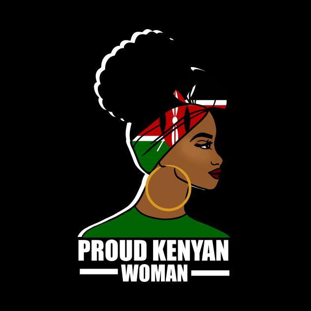 Proud Kenyan Woman, Kenya Flag, Afro African by dukito