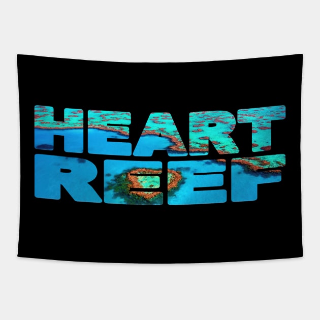 HEART REEF - Queensland Australia Great Barrier Reef Tapestry by TouristMerch