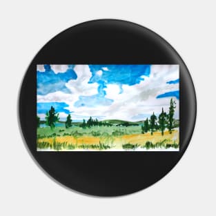 Colorado Watercolor Art Print Pin