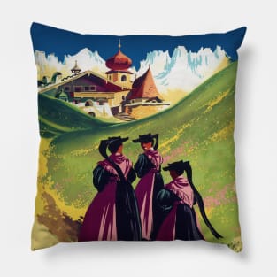 Tyrol Austria Vintage Poster 1947 Pillow