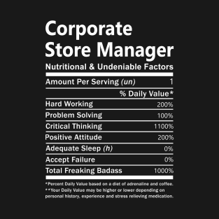 Corporate Store Manager - Nutritional Factors T-Shirt