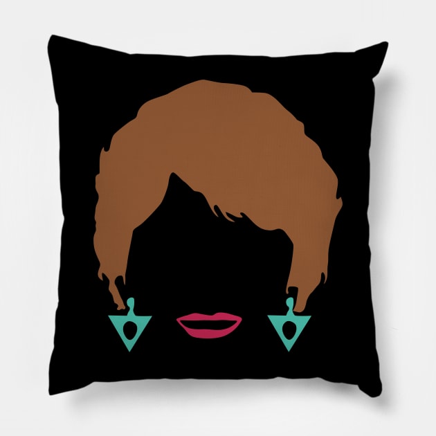 G Girls Blanche silhouette Pillow by genomilo