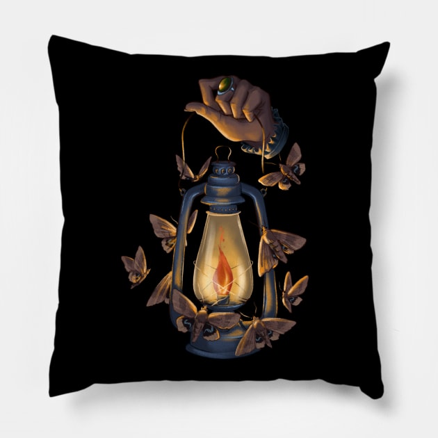 Moth to a Flame Pillow by Molly11