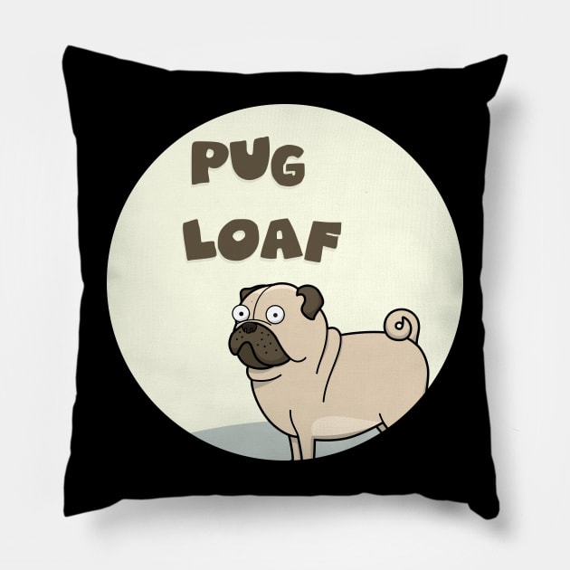 pug loaf Pillow by GoranDesign