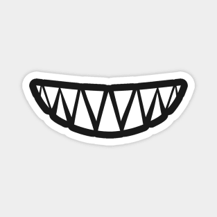 MADNESS || WHITE SHARK JAW TEETH GRILLZ Magnet