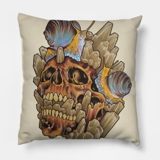 Brown Crystal Skull Pillow