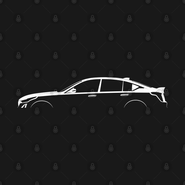 Cadillac CT5-V Blackwing Silhouette by Car-Silhouettes