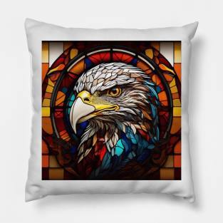 Eagle on Stained Glass Pillow