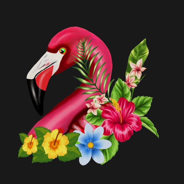 Flamingo Floral Tropical Design by dukito