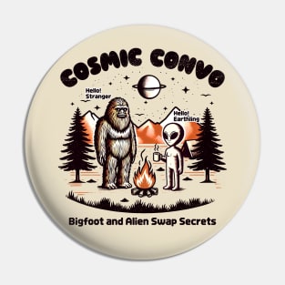 Cosmic Convo - Bigfoot and Alien Swap Secrets Pin