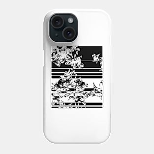 Flower Texture on Stripes Phone Case