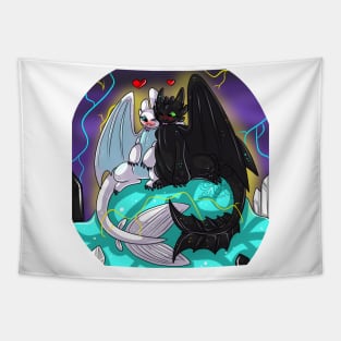 Night+Light Fury Love Tapestry