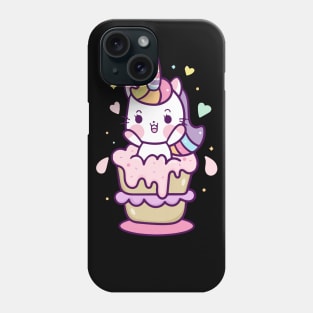 unicorn cat cartoon Phone Case