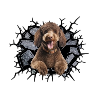 Funny Poodle Wall Crack Dog Lover T-Shirt