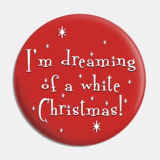 White Christmas Pin