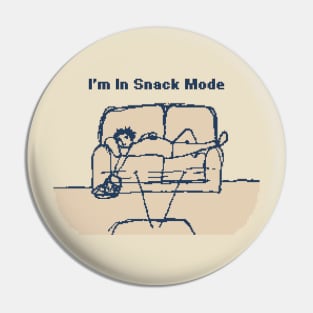 Snack Mode - 1Bit Pixelart Pin