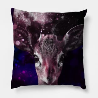 Gazelle antelope in galaxy with full moon Pillow