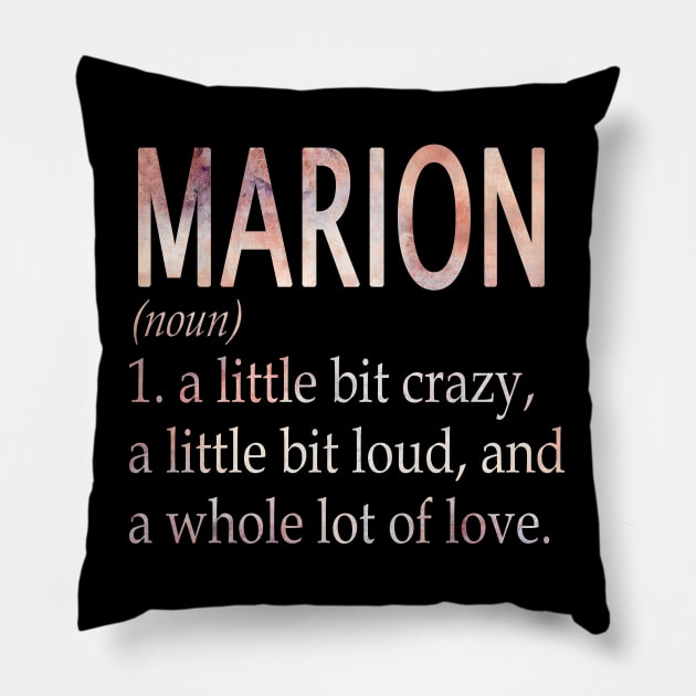 Marion Girl Name Definition Pillow by ThanhNga