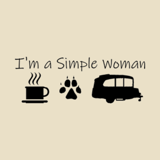 Airstream Basecamp "I'm a Simple Woman" - Coffee, Dogs & Basecamp T-Shirt