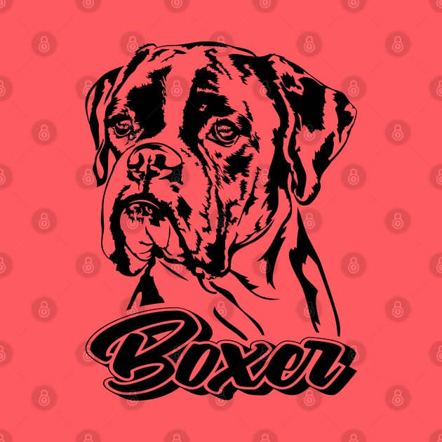 Funny German Boxer Dog by wilsigns