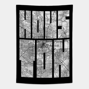 Houston, USA City Map Typography - Light Tapestry