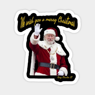 King Charles III Christmas Greeting Image Streetwear Magnet