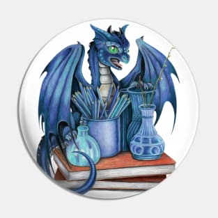 Artist's Pet Blue Dragon Pin